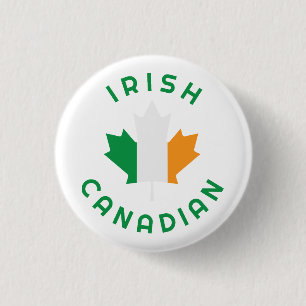 Badge Rond 2,50 Cm Racines irlandaises canadiennes