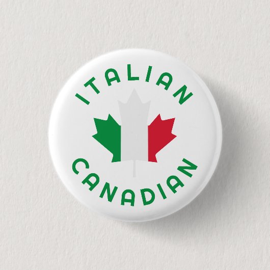 Badge Rond 2,50 Cm Racines italiennes canadiennes (Devant)