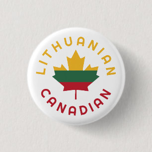 Badge Rond 2,50 Cm Racines lituaniennes canadiennes