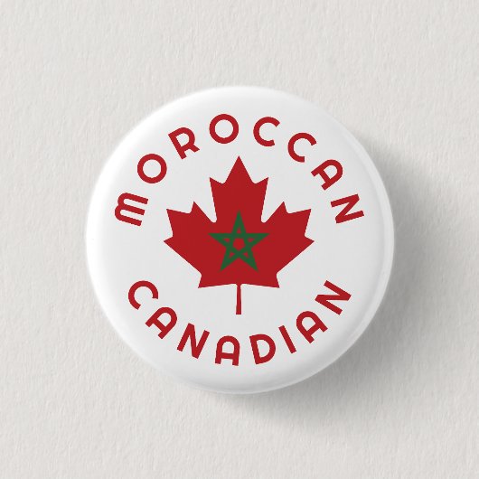 Badge Rond 2,50 Cm Racines marocaines canadiennes (Devant)