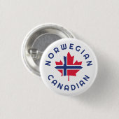 Badge Rond 2,50 Cm Racines norvégiennes canadiennes (Devant & derrière)
