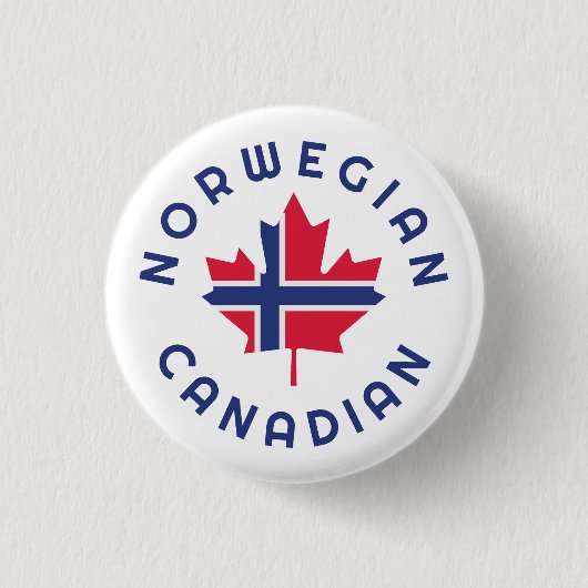 Badge Rond 2,50 Cm Racines norvégiennes canadiennes (Devant)