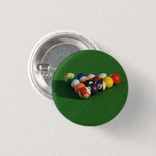Badge Rond 2,50 Cm Racked Pool Balls Button