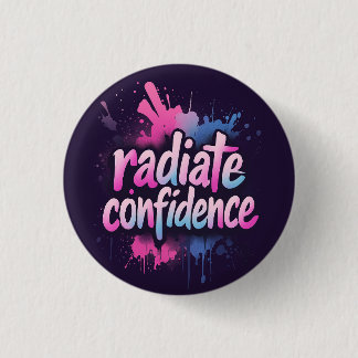 Badge Rond 2,50 Cm Radiate Confidence Pin | Self Love & Empowerment