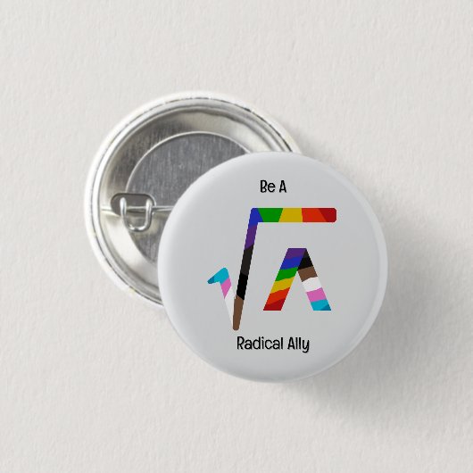 Badge Rond 2,50 Cm Radical Ally (Devant & derrière)