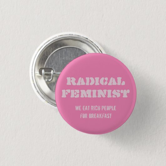 Badge Rond 2,50 Cm Radical Feminist Button (Devant & derrière)