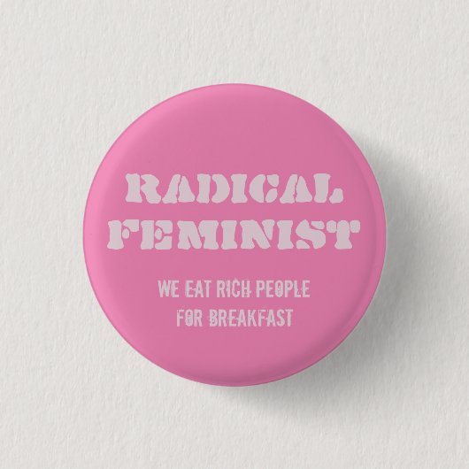 Badge Rond 2,50 Cm Radical Feminist Button (Devant)