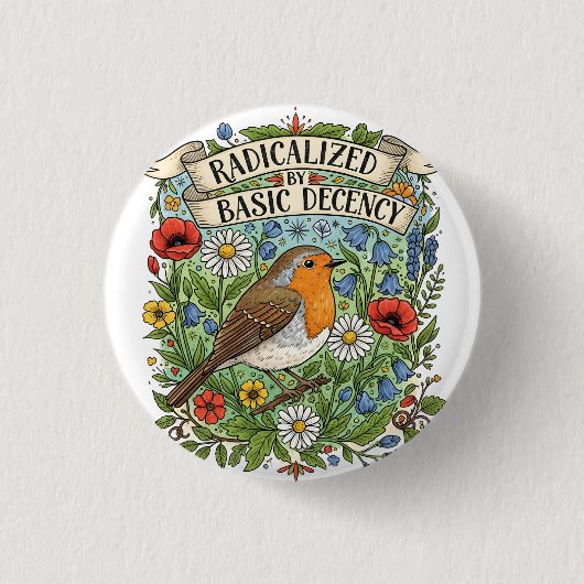 Badge Rond 2,50 Cm Radicalisé par l'esthétique de la décence élémenta (Devant)
