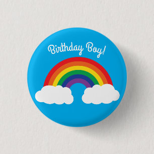 Badge Rond 2,50 Cm Rainbow Birthday Party Cute Kids