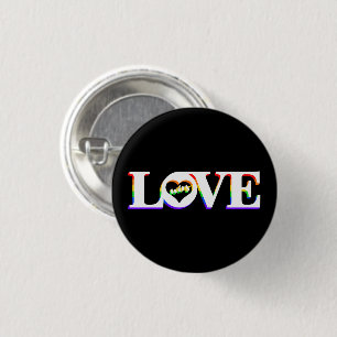 Badge Rond 2,50 Cm Rainbow Love gagne