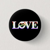 Badge Rond 2,50 Cm Rainbow Love gagne (Devant)