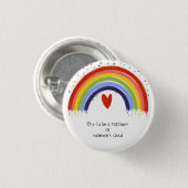 Badge Rond 2,50 Cm  rainbow quote mental health (Devant & derrière)