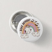 Badge Rond 2,50 Cm Rainbow Stay Éffrayant (Devant & derrière)