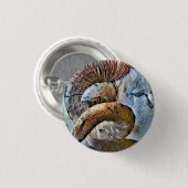 BADGE ROND 2,50 CM RAM SHEEP FARM ANIMAL (Devant & derrière)