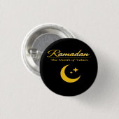 Badge Rond 2,50 Cm Ramadan des Valeurs (Devant & derrière)