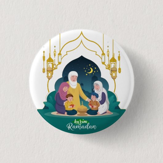 Badge Rond 2,50 Cm Ramadan Karim (Devant)