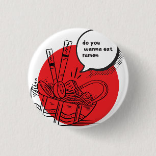 Badge Rond 2,50 Cm Ramen Kawaii Mignon - Nourriture Japonaise Drôle