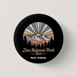 Badge Rond 2,50 Cm Randonnée Parc National De Zion Utah Explorez Les