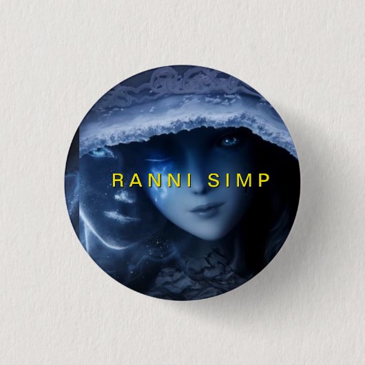Badge Rond 2,50 Cm Ranni face from Elden ring, version RANNI SIMP (Devant)