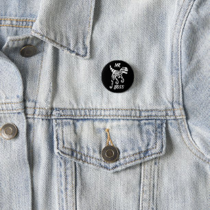 Badge Rond 2,50 Cm Rapateur fantôme blanc