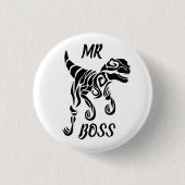 Badge Rond 2,50 Cm Raptor noir (Devant)