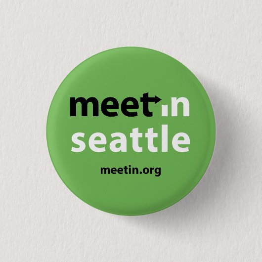 Badge Rond 2,50 Cm Rassemblement-dans le bouton de Seattle (Devant)
