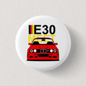 Badge Rond 2,50 Cm Rassemblement de BMW E30 (Devant)