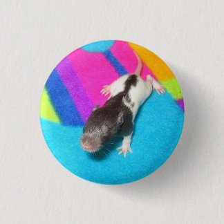Badge Rond 2,50 Cm Rat à capuchon de bébé