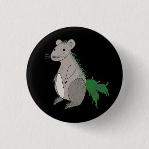 Badge Rond 2,50 Cm Rat de mousse