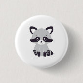 Badge Rond 2,50 Cm Raton laveur (Devant)