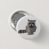 Badge Rond 2,50 Cm Raton laveur (Devant & derrière)