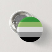 Badge Rond 2,50 Cm Rayures de fierté aromantique (Devant & derrière)