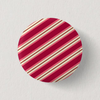Badge Rond 2,50 Cm Rayures de sucrerie : Framboise