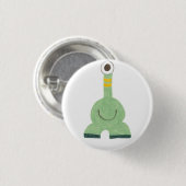 Badge Rond 2,50 Cm Rayures jaunes (Devant & derrière)