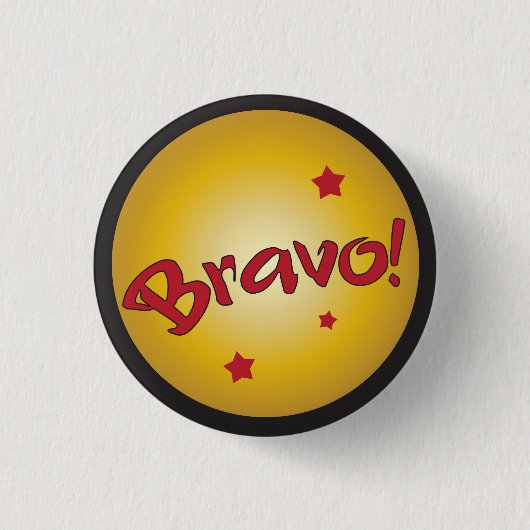 Badge Rond 2,50 Cm Reconnaissance et appréciation de BRAVO (Devant)