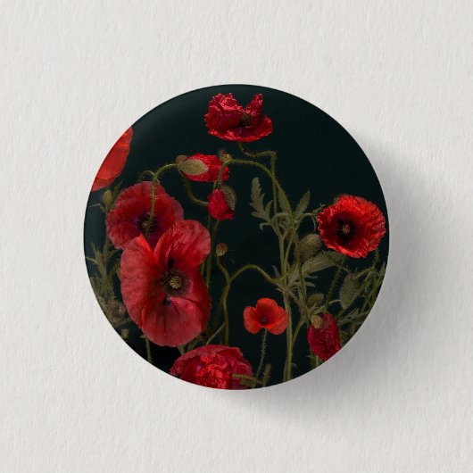 Badge Rond 2,50 Cm Red Poppies (Devant)