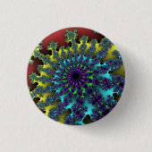 Badge Rond 2,50 Cm Red Rainbow Burst (Devant)