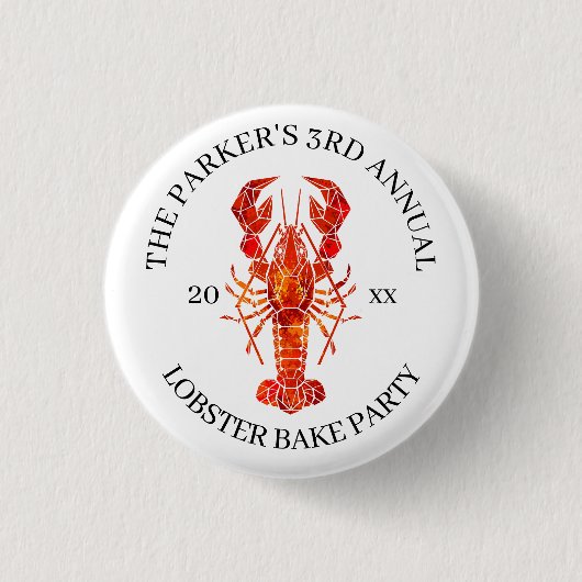 Badge Rond 2,50 Cm Red Tide | Lobster Bake (Devant)