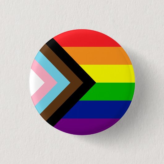 Badge Rond 2,50 Cm Redémarrage du drapeau de fierté - trans et POC in (Devant)