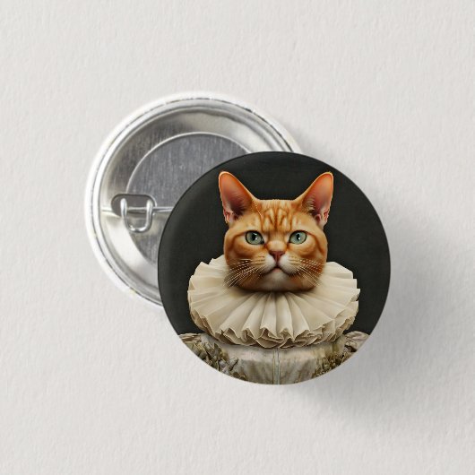 Badge Rond 2,50 Cm Regal Cat (Devant & derrière)