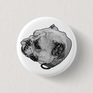 Badge Rond 2,50 Cm Regard Amical et Stable