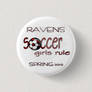 Badge Rond 2,50 Cm Règle de filles du football avec le bouton de
