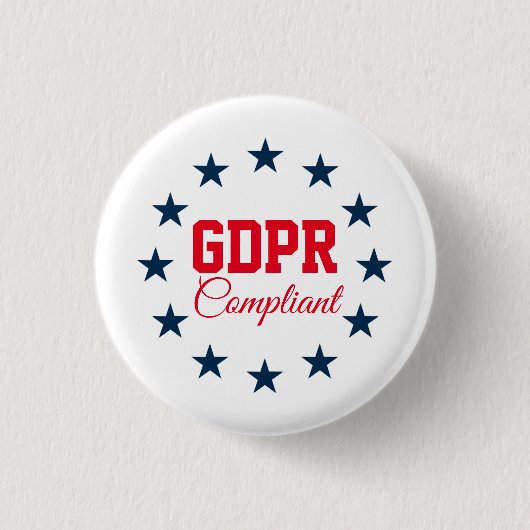 Badge Rond 2,50 Cm Règlement général conforme de protection des (Devant)