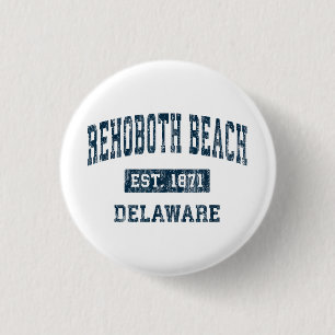 Badge Rond 2,50 Cm Rehoboth Beach Delaware DE Sports Vintages Design 