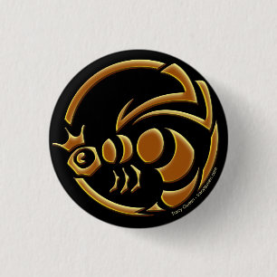 Badge Rond 2,50 Cm Reine de Tracy - crête de reine des abeilles