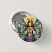 Badge Rond 2,50 Cm Reine des fées (Devant & derrière)
