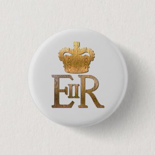 Badge Rond 2,50 Cm Reine Elizabeth Royal