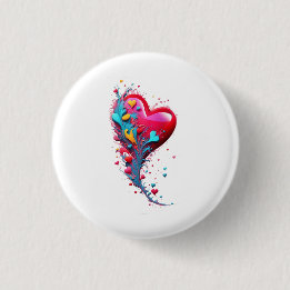 Badge Rond 2,50 Cm Rejoignez-La Avec Votre Coeur II