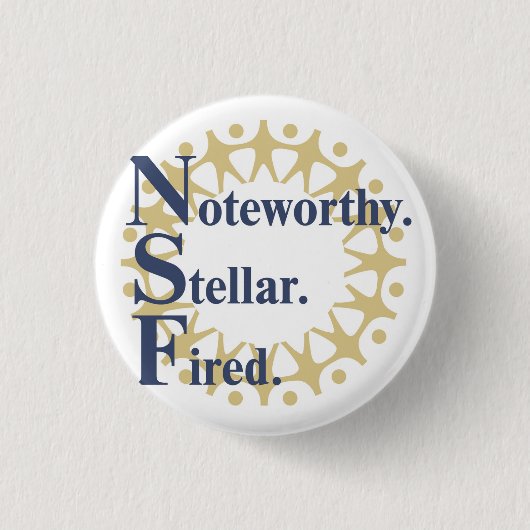 Badge Rond 2,50 Cm Remarquable. Stellaire. Feu. (Devant)