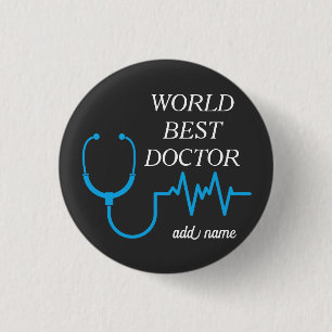 Badge Rond 2,50 Cm Remerciement de fin d'études au meilleur médecin p